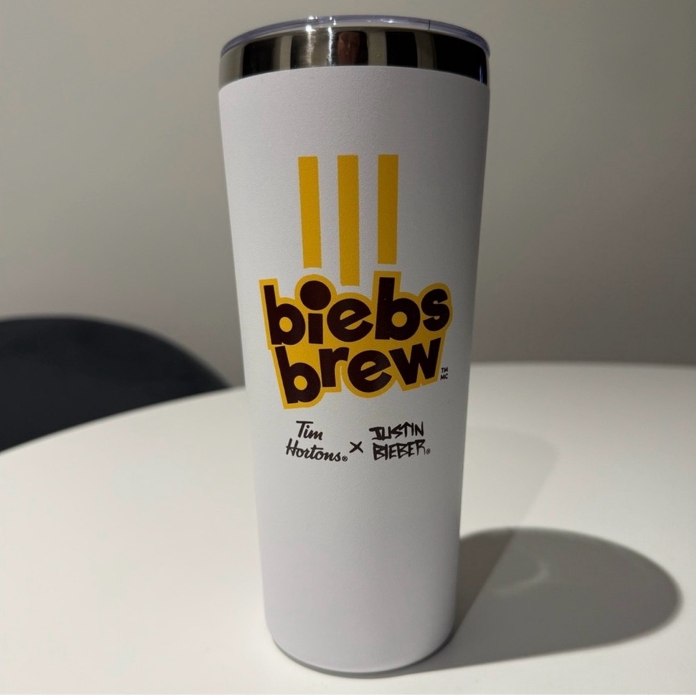 Tim Hortons Biebs Brew White Tumbler